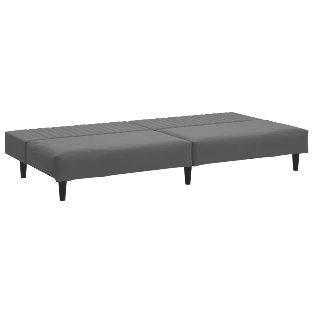 vidaXL Sofá cama de 2 plazas terciopelo gris oscuro