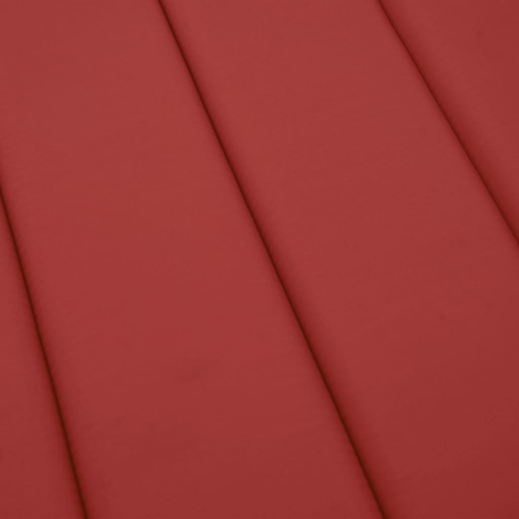 vidaXL Cojín de tumbona de tela Oxford rojo 200x70x3 cm