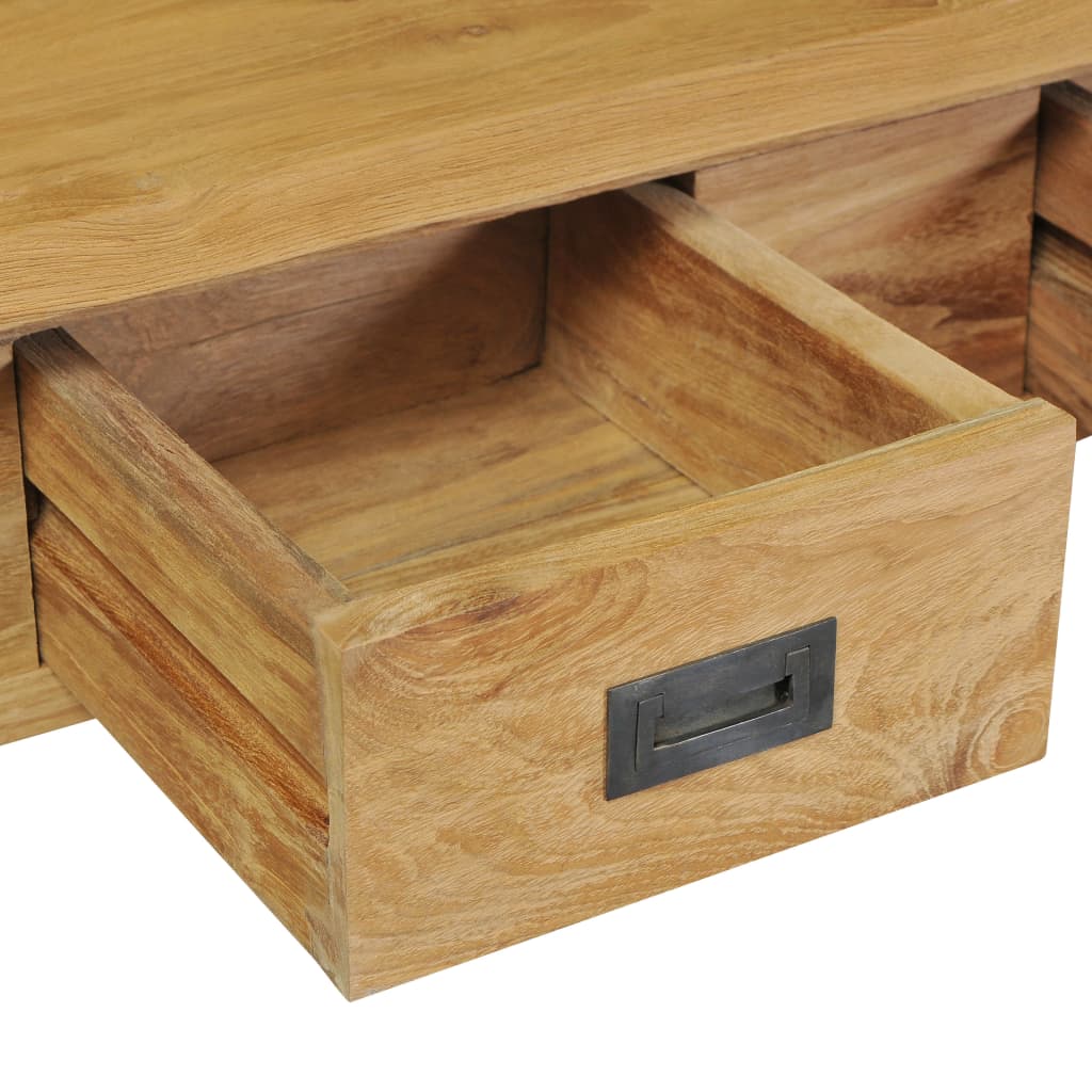 vidaXL Mesa consola madera de teca maciza 90x30x80 cm