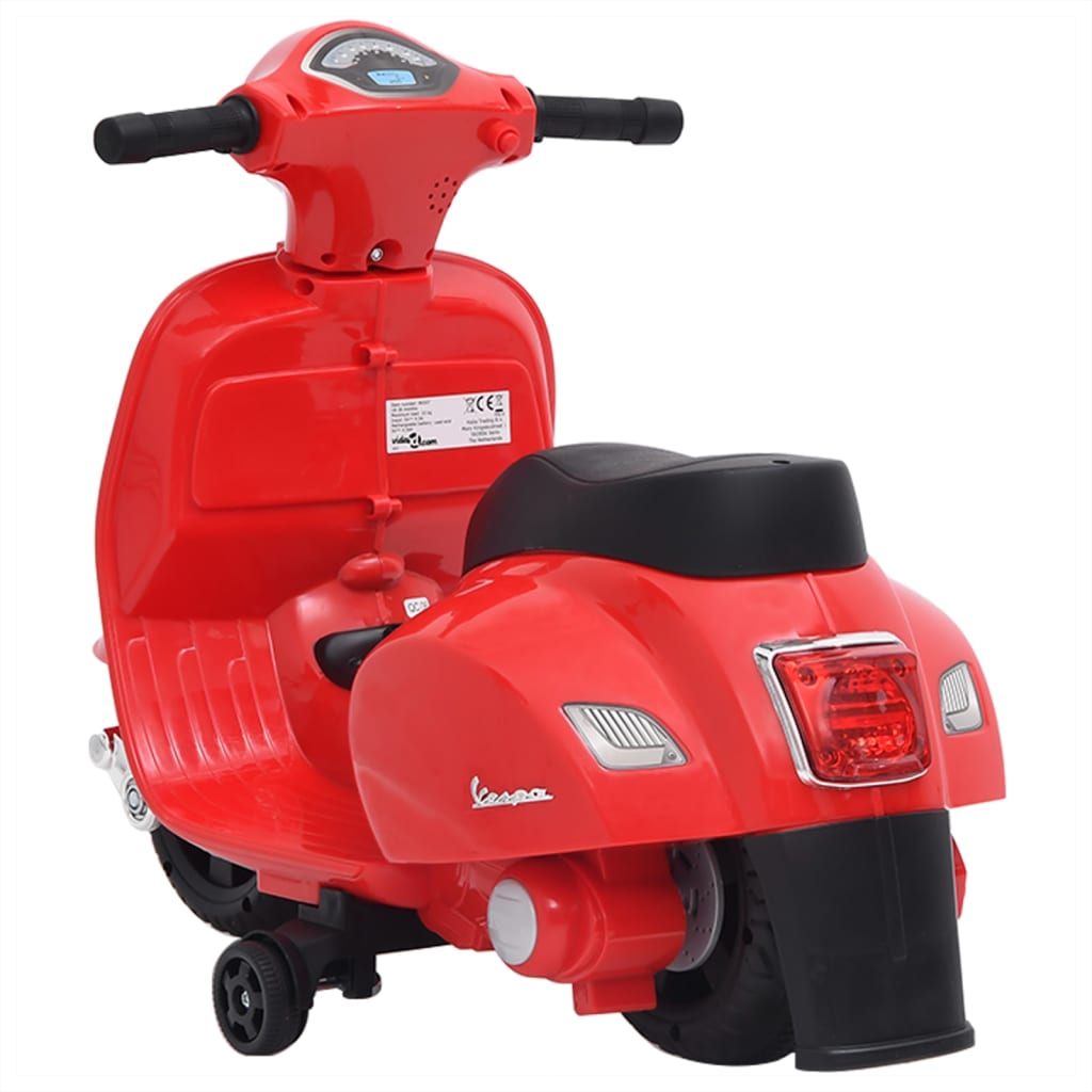 vidaXL Motocicleta eléctrica de juguete Vespa GTS300 rojo