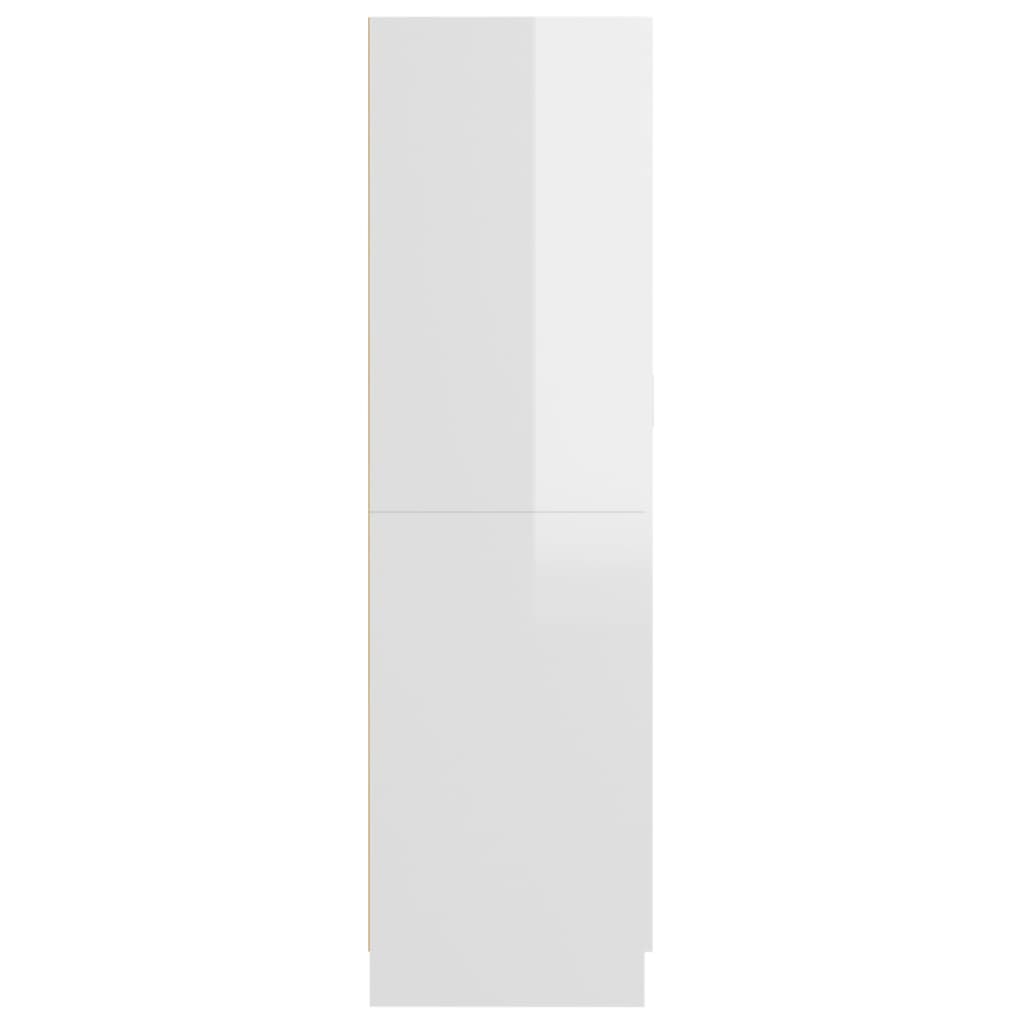 vidaXL Armario madera contrachapada blanco brillante 82,5x51,5x180 cm