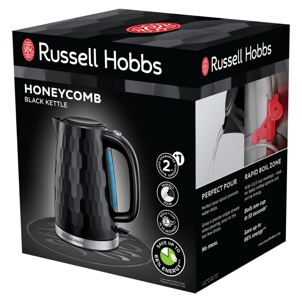 Russell Hobbs Hervidor eléctrico Honeycomb negro