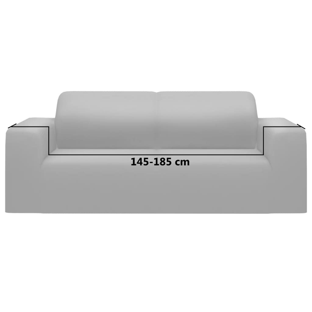 vidaXL Funda elástica para sillón de 2 plazas poliéster jersey gris