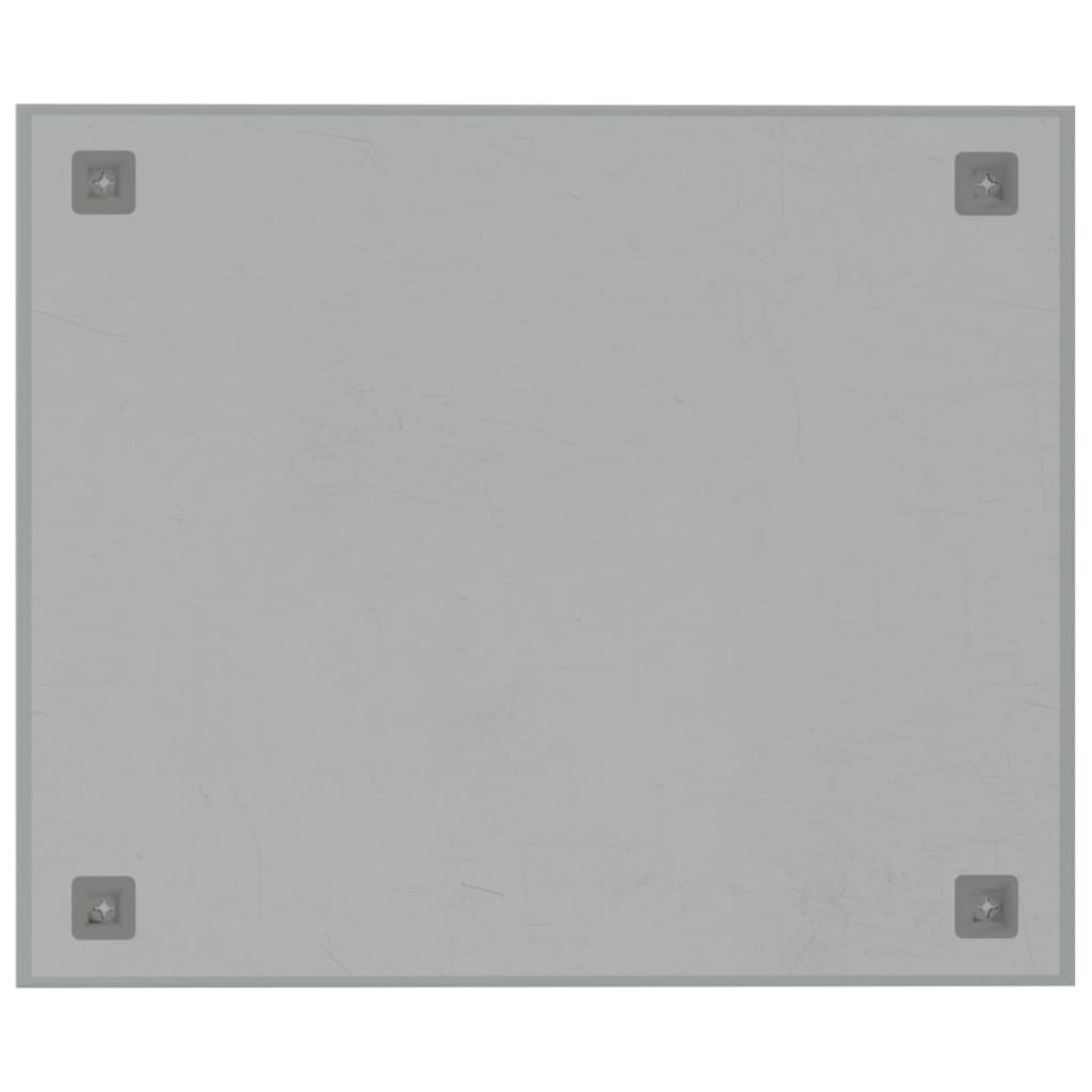 vidaXL Pizarra magnética de pared vidrio templado blanco 60x50 cm