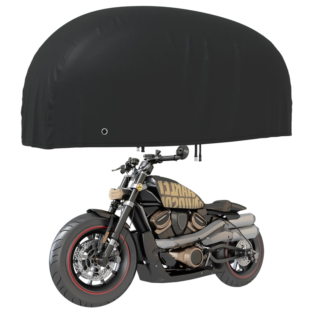 vidaXL Funda para moto Oxford 210D negro 220x95x110 cm