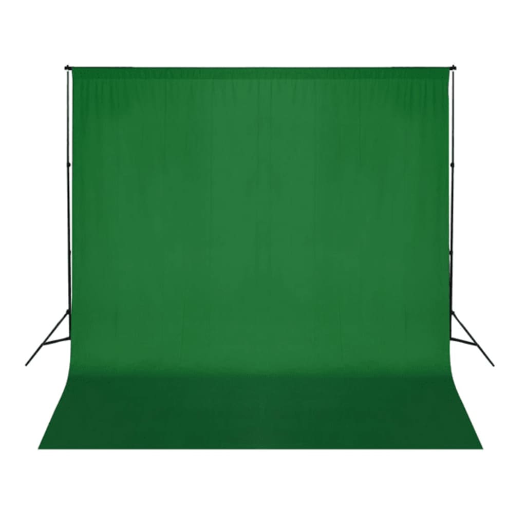 vidaXL Telón de fondo para fotografía algodón verde 300x300 cm croma