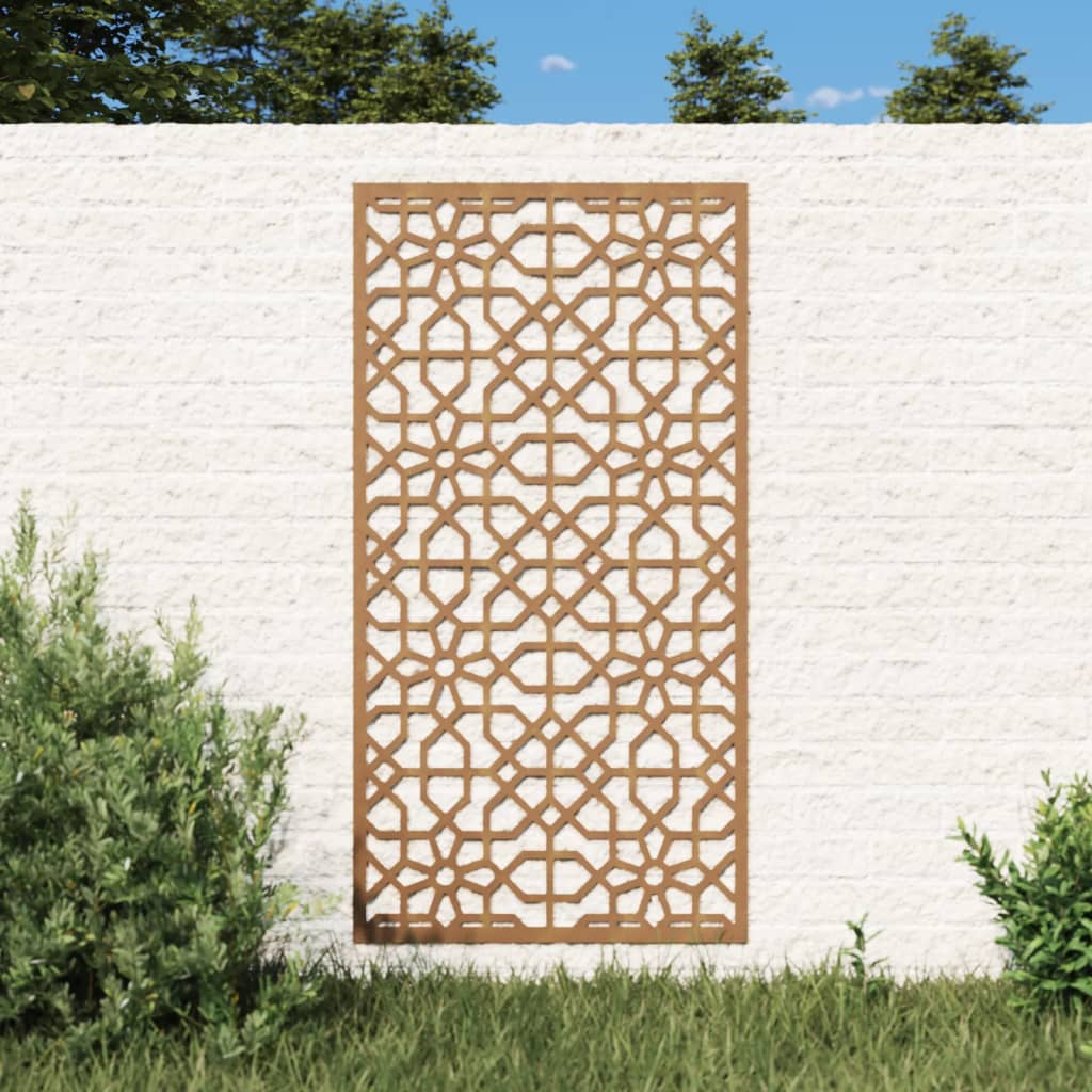 vidaXL Adorno de pared de jardín acero corten diseño morisco 105x55 cm