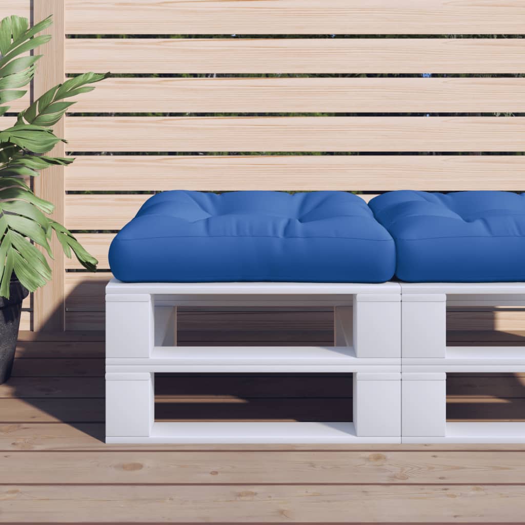 vidaXL Cojín para sofá de palets de tela gris azul 58x58x10 cm