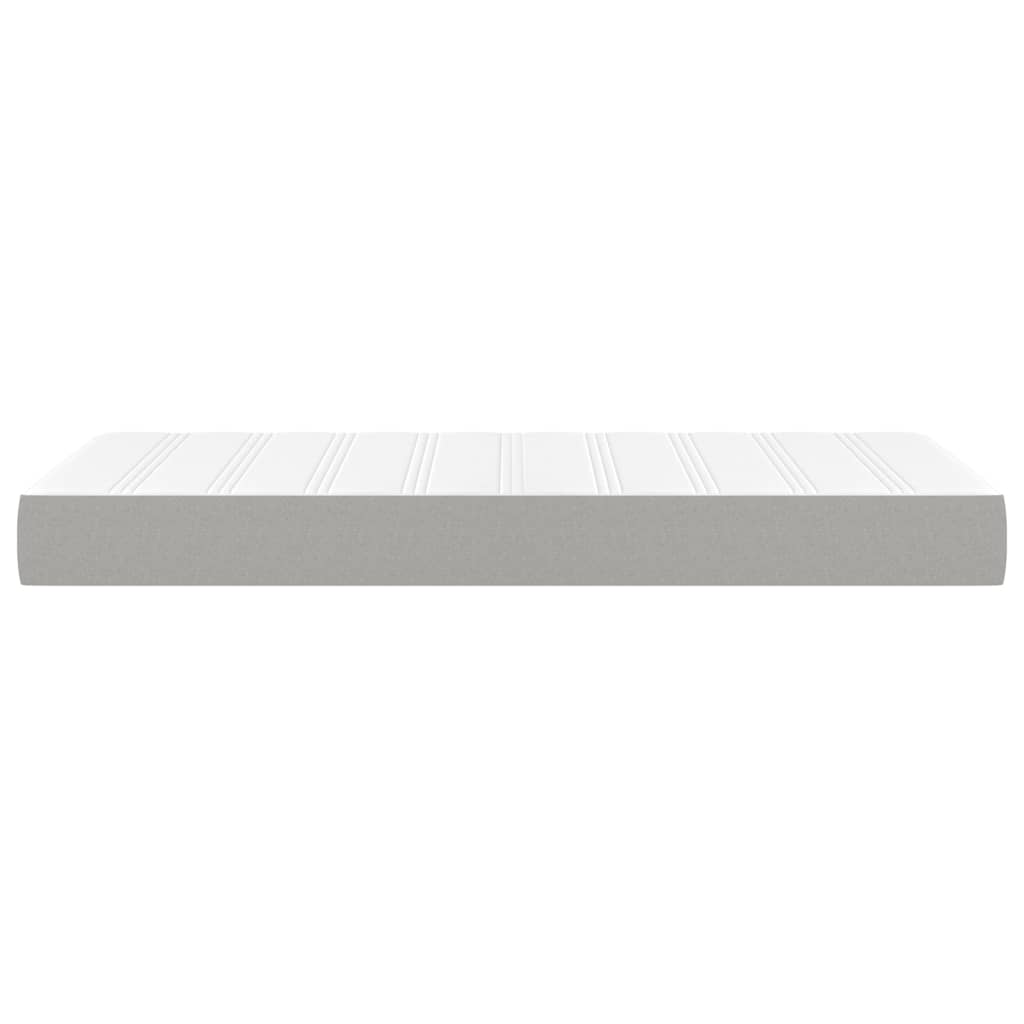 vidaXL Colchón de muelles ensacados tela gris claro 90x200x20 cm