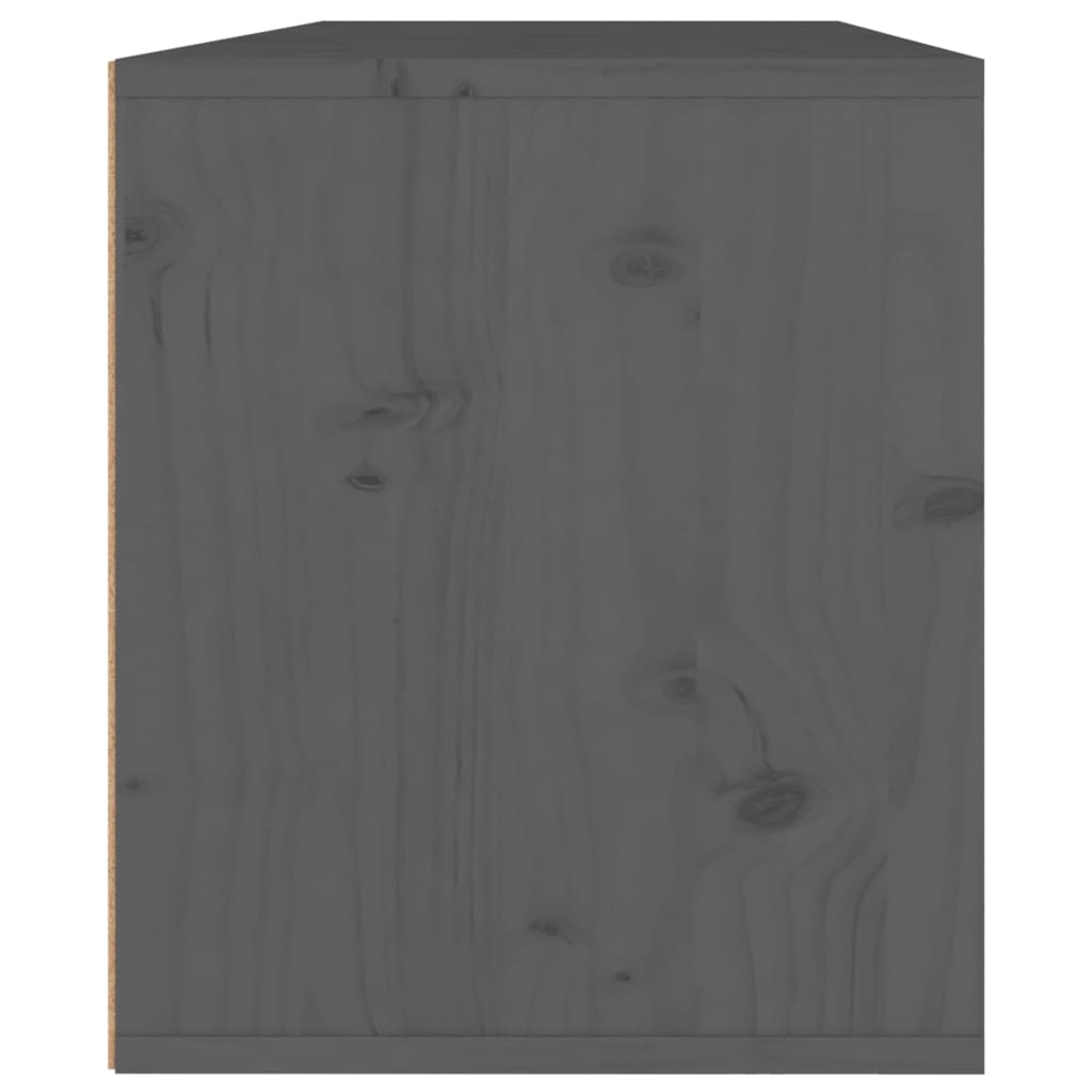vidaXL Armarios de pared 2 uds madera maciza pino gris 45x30x35 cm