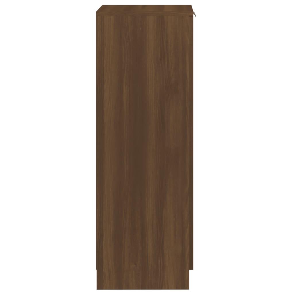 vidaXL Mueble zapatero madera contrachapada marrón roble 30x35x100 cm