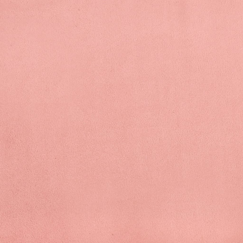 vidaXL Colchón de muelles ensacados terciopelo rosa 80x200x20 cm