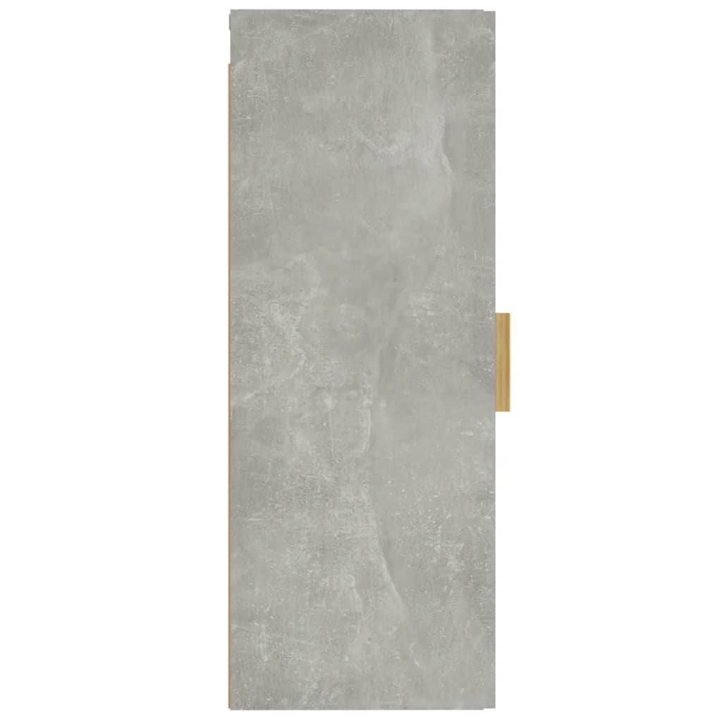 vidaXL Armario de pared contrachapada gris hormigón 34,5x34x90 cm