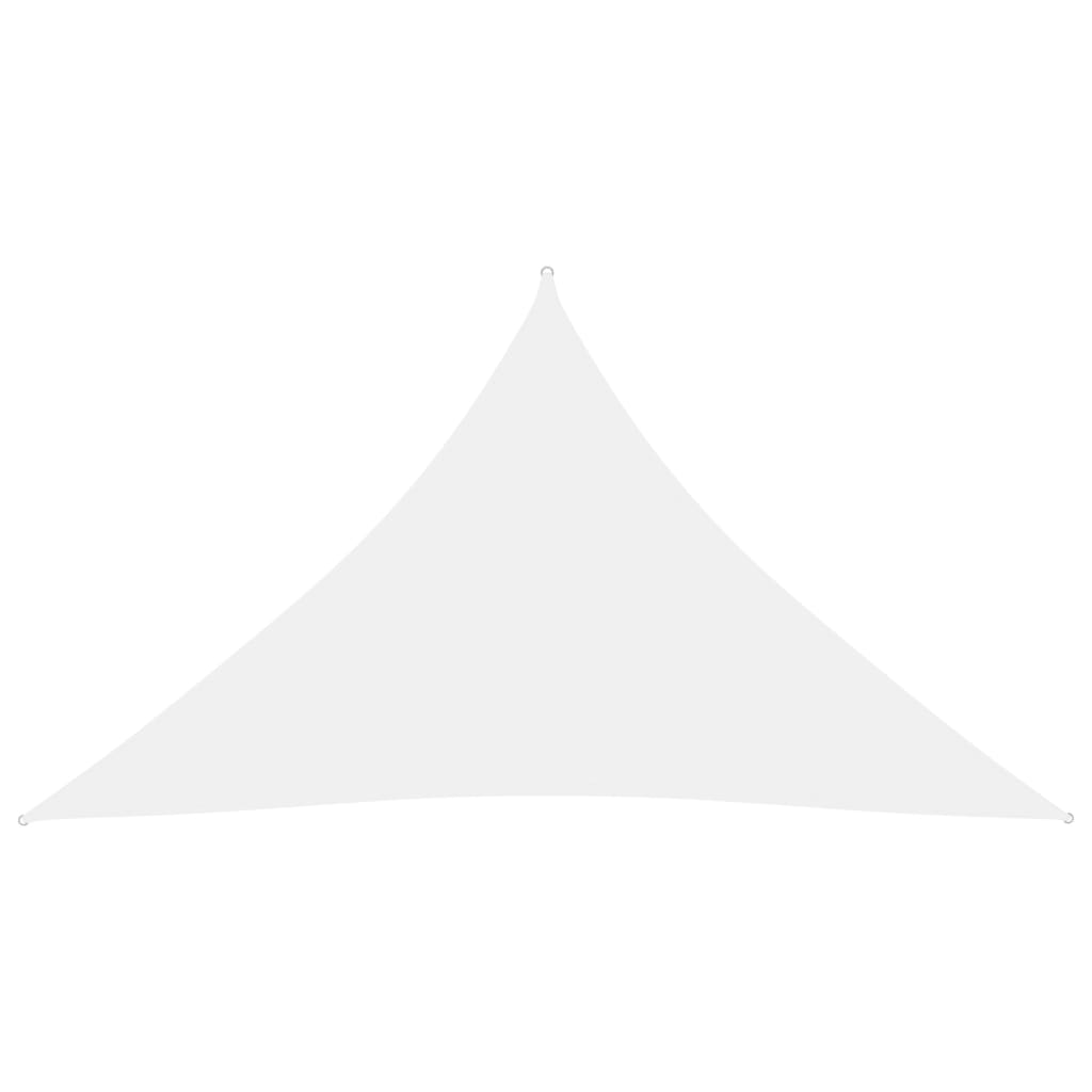 vidaXL Toldo de vela triangular tela Oxford blanco 2,5x2,5x3,5 m