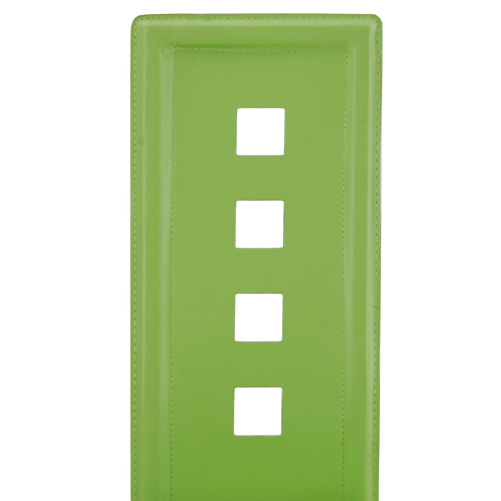 vidaXL Sillas de comedor 4 unidades cuero sintético verde