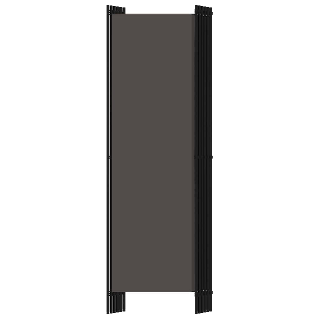 vidaXL Biombo divisor de 6 paneles gris antracita 300x180 cm