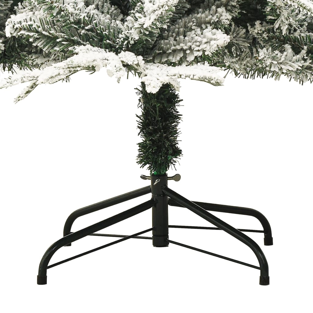 vidaXL Árbol de Navidad artificial con nieve PVC y PE verde 180 cm