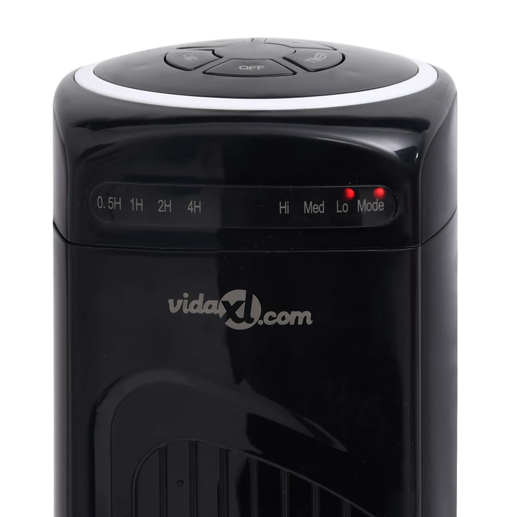 vidaXL Ventilador de torre con mando y temporizador Φ24x80 cm negro