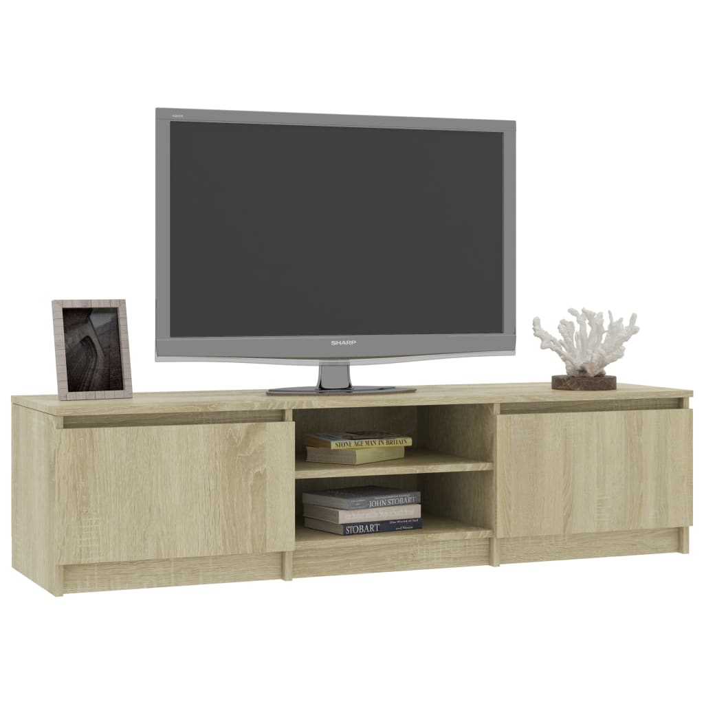 vidaXL Mueble TV madera contrachapada color roble Sonoma 140x40x35,5cm