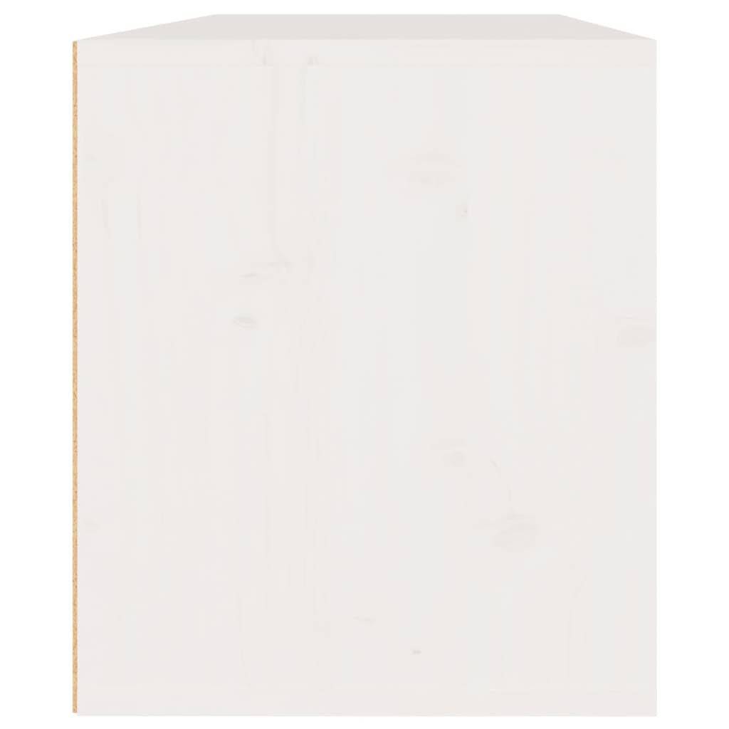 vidaXL Armarios de pared 2 uds madera maciza pino blanco 45x30x35 cm