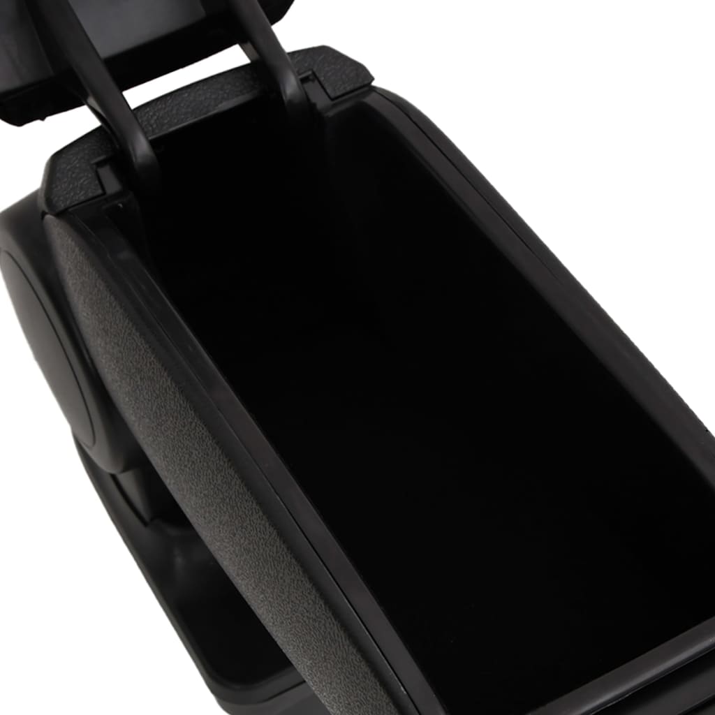 vidaXL Reposabrazos para coche ABS negro 13x36x(30-46) cm