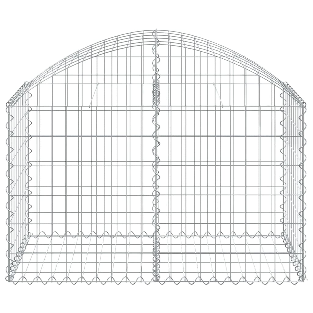 vidaXL Cesta de gaviones forma arco hierro galvanizado 100x50x60/80 cm