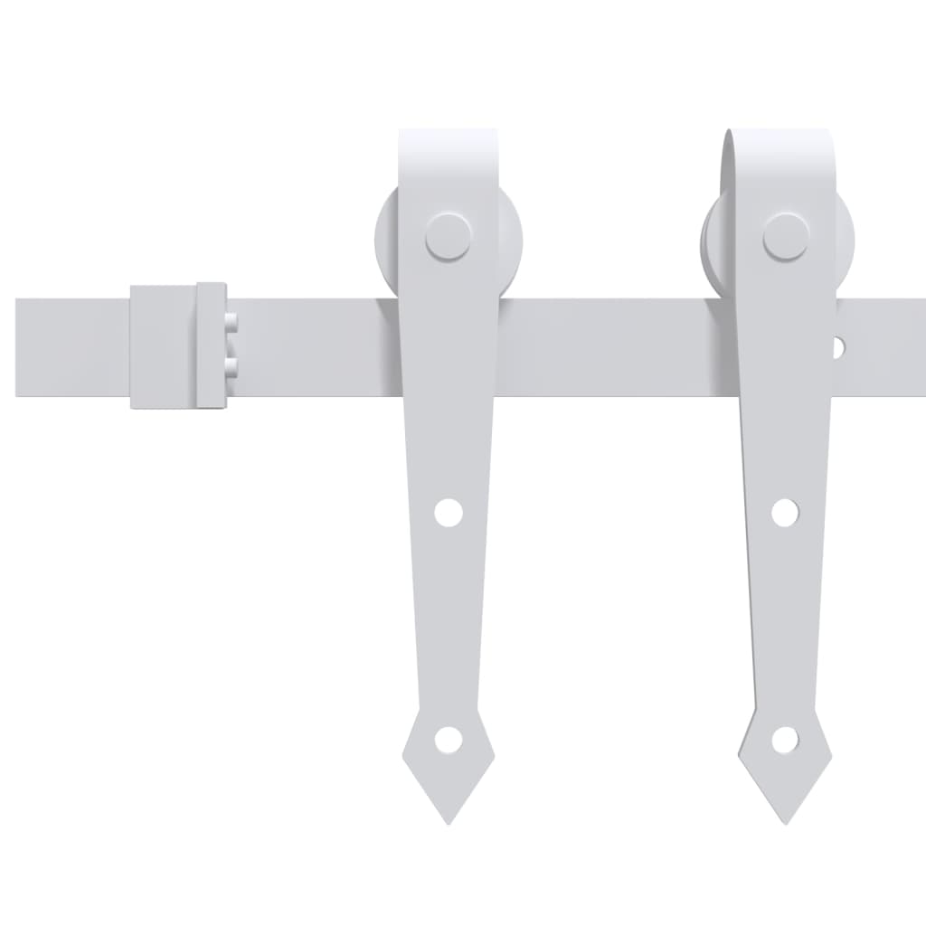 vidaXL Kit herrajes para puertas correderas de acero blanco 183 cm