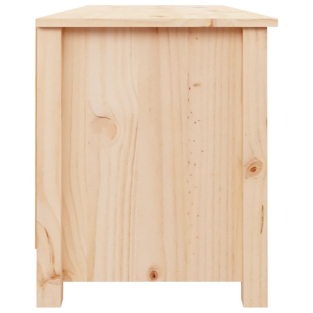 vidaXL Banco zapatero de madera maciza de pino 110x38x45,5 cm