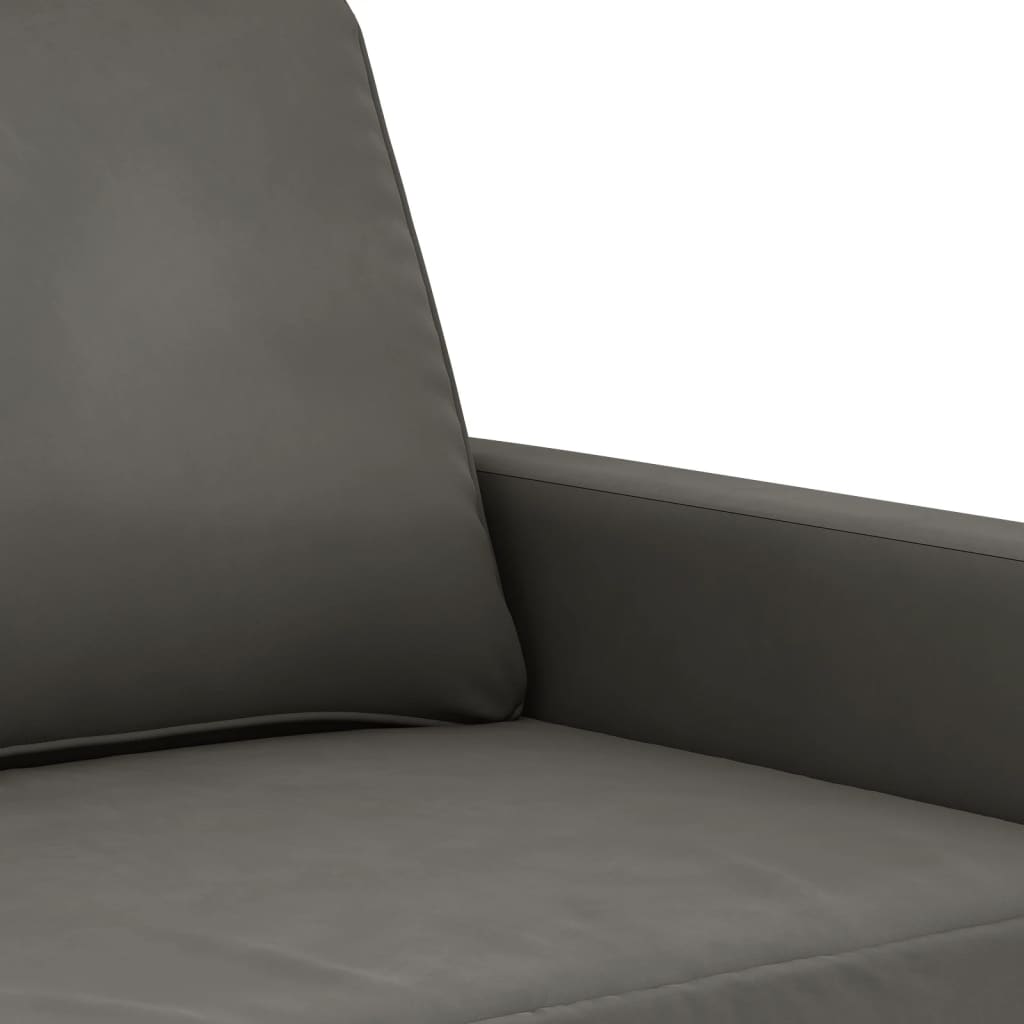 vidaXL Sofá de 3 plazas terciopelo gris oscuro 210 cm