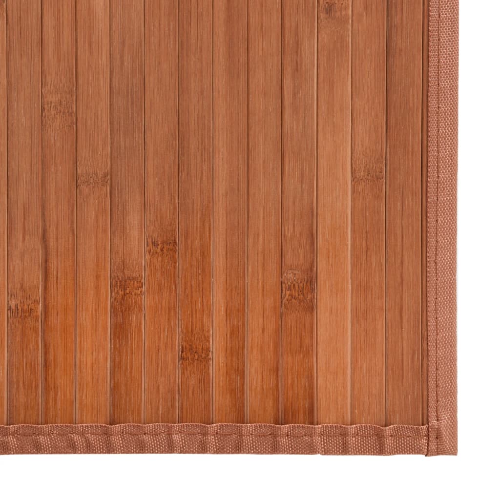 vidaXL Alfombra rectangular bambú marrón 100x400 cm