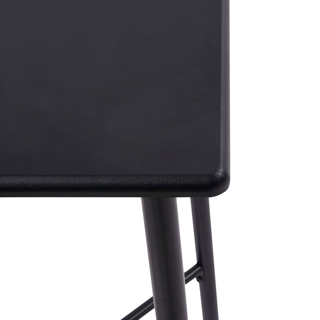 vidaXL Juego de mesa alta y taburetes 5 piezas cuero sintético negro