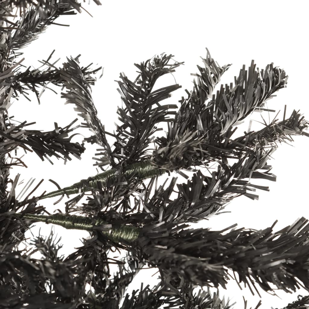vidaXL Árbol de Navidad delgado negro 210 cm