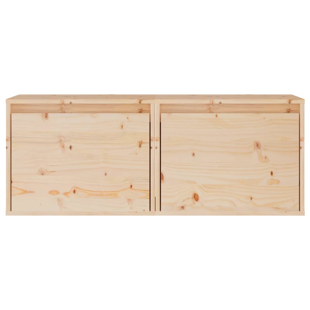 vidaXL Armarios de pared 2 uds madera maciza de pino 45x30x35 cm