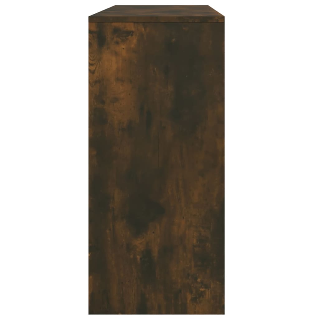 vidaXL Mesa consola madera de ingeniería roble ahumado 100x35x76,5 cm