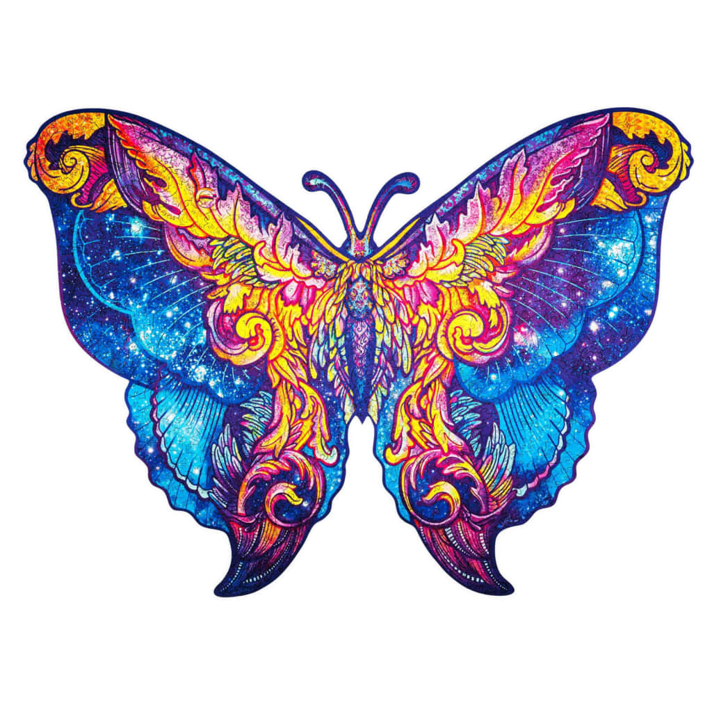 UNIDRAGON Rompecabezas Intergalaxy Butterfly 700 piezas tamaño real