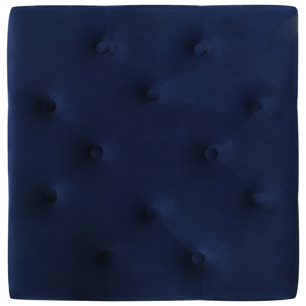 vidaXL Taburete de terciopelo azul marino 60x60x36 cm