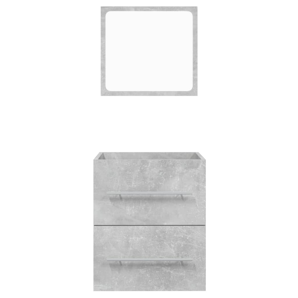 vidaXL Armario de baño con espejo gris hormigón 41x38,5x48 cm