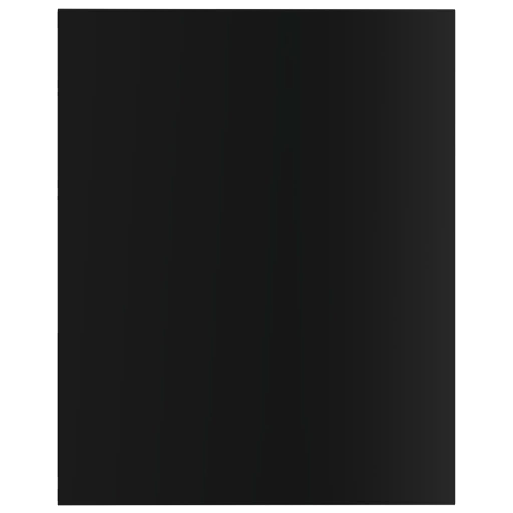 vidaXL Estante estantería 8 uds contrachapada negro brillo 40x50x1,5cm