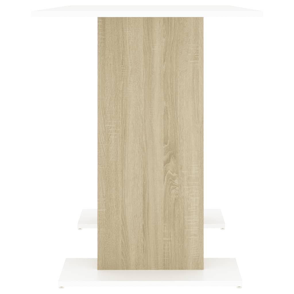 vidaXL Mesa de comedor madera contrachapada blanco roble 120x60x76 cm