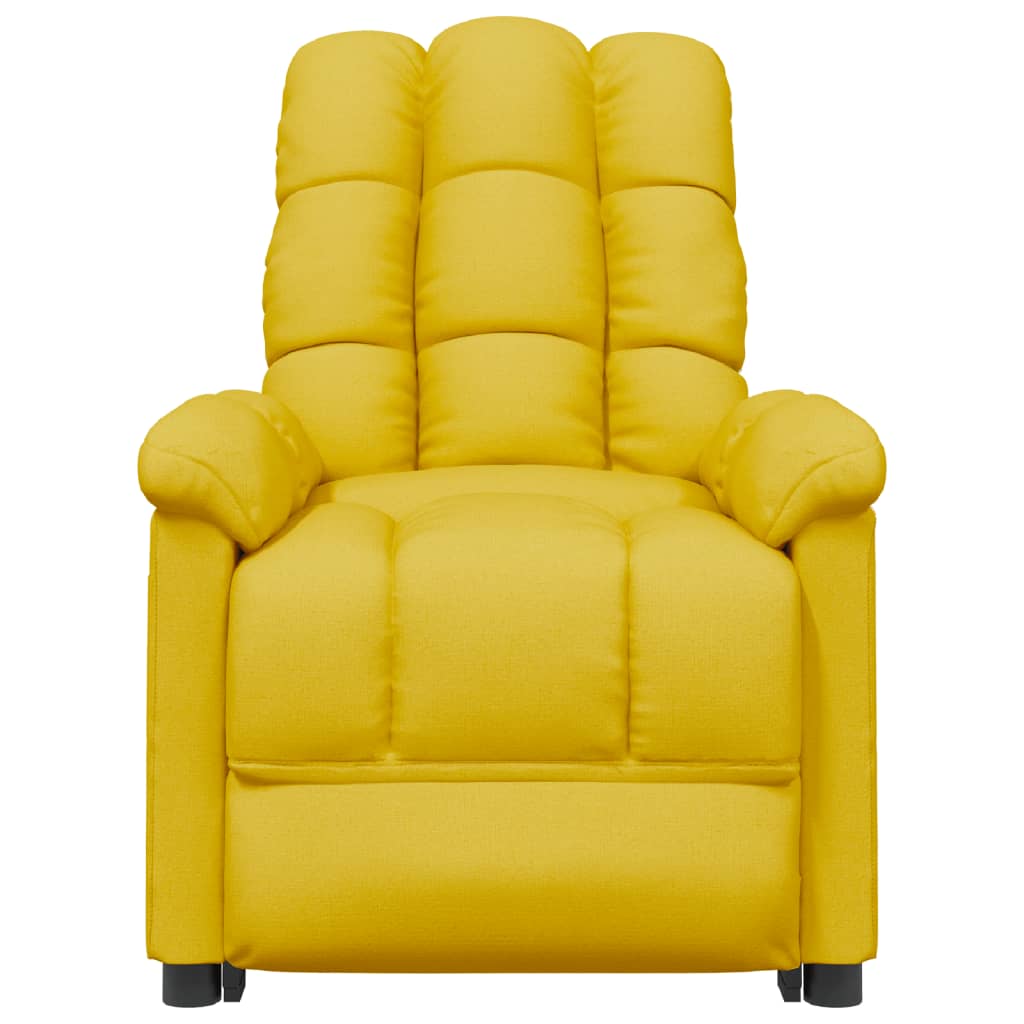 vidaXL Sillón de masaje eléctrico y reclinable tela amarillo