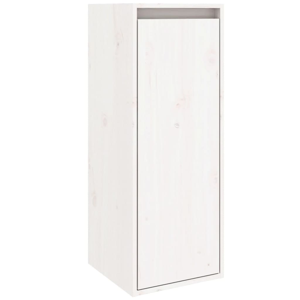 vidaXL Armario de pared de madera maciza de pino blanco 30x30x80 cm
