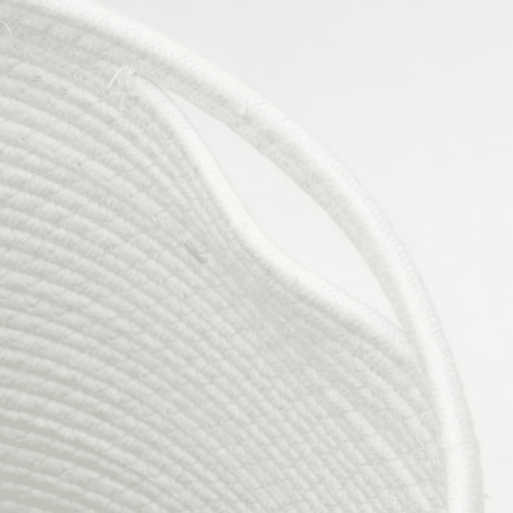 vidaXL Cesta de almacenaje con tapa algodón blanco y negro Ø40x35 cm