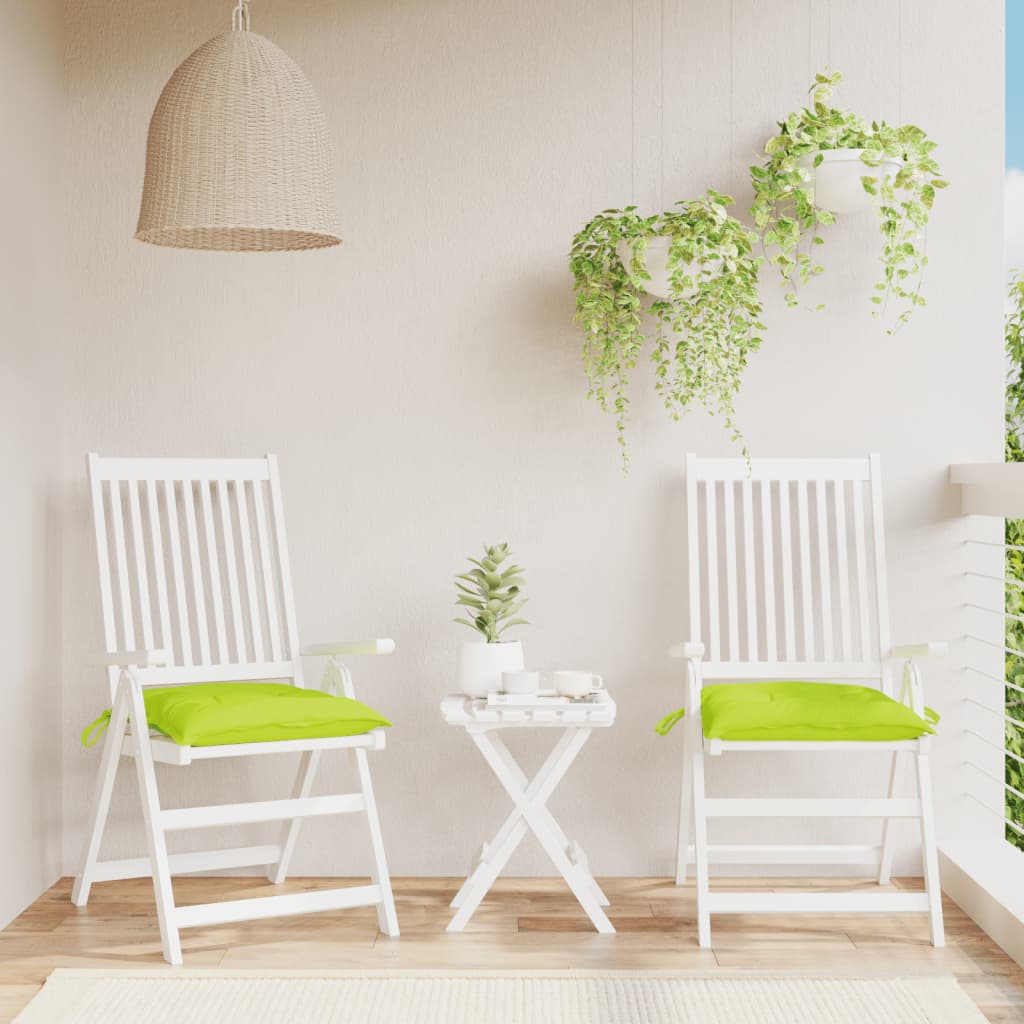 vidaXL Cojines de silla de jardín 2 uds tela Oxford verde 40x40x7 cm
