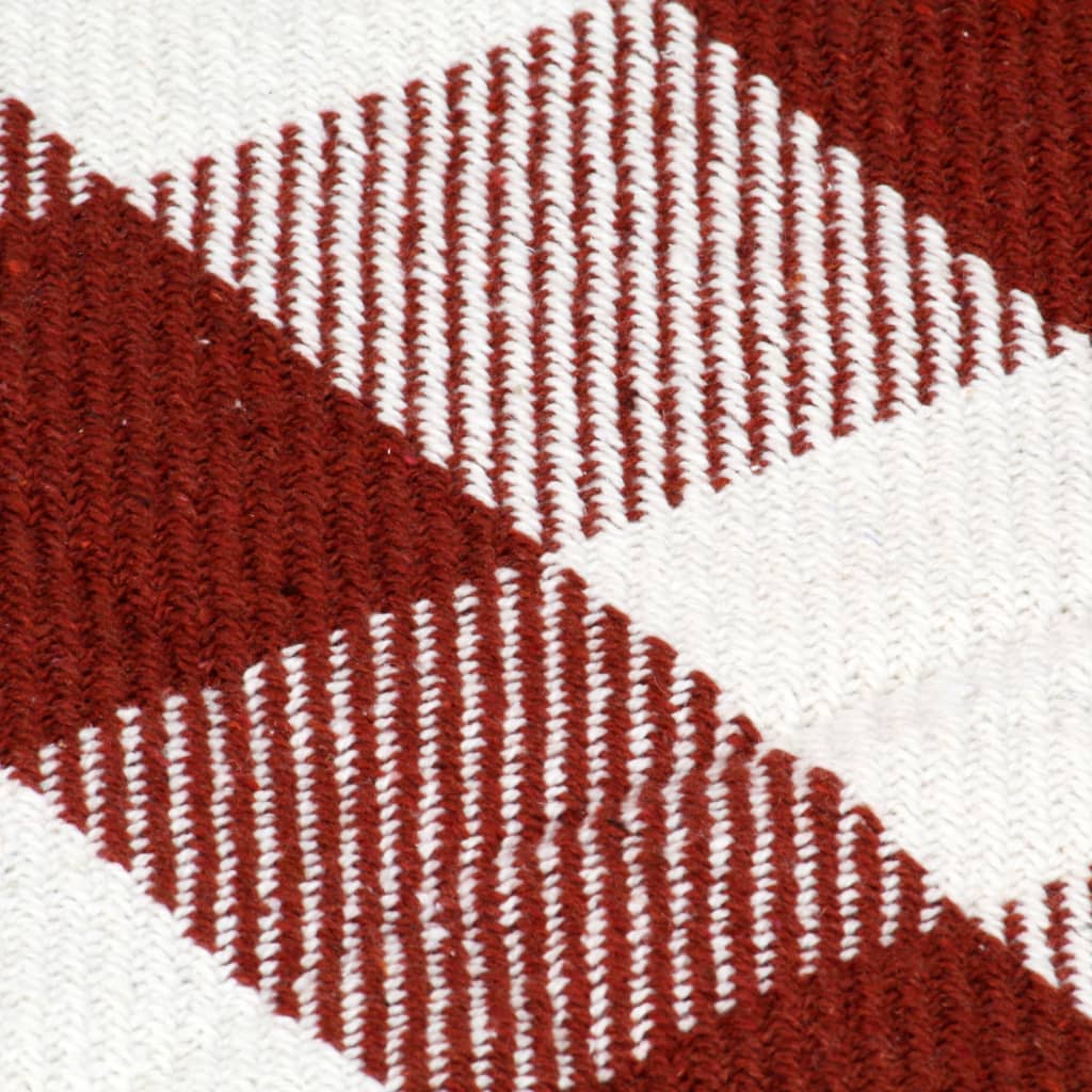 vidaXL Manta a cuadros de algodón rojo piedra 160x210 cm