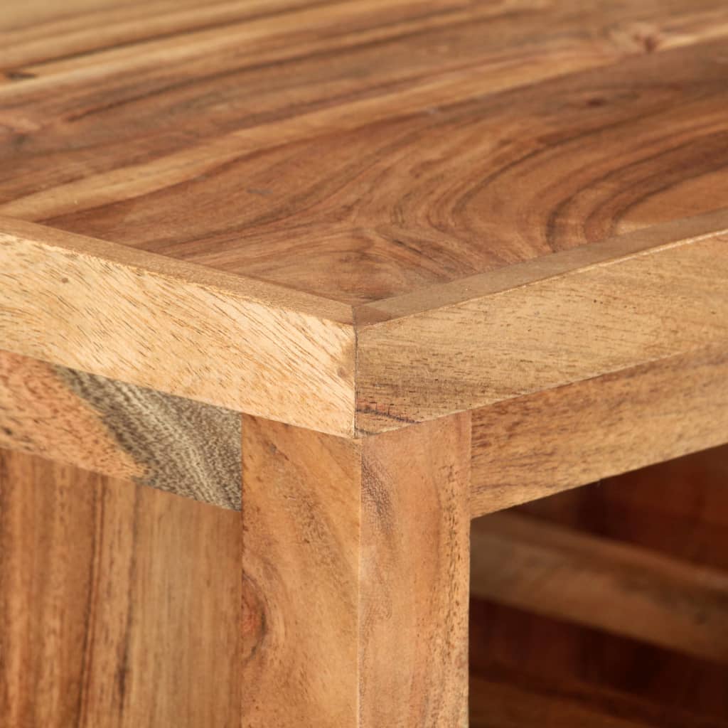 vidaXL Carrito de cocina de madera maciza de acacia 80x45x91 cm