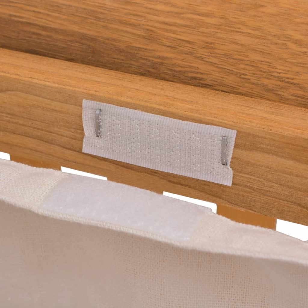 vidaXL Cesto para ropa sucia madera maciza nogal 77,5x37,5x46,5 cm