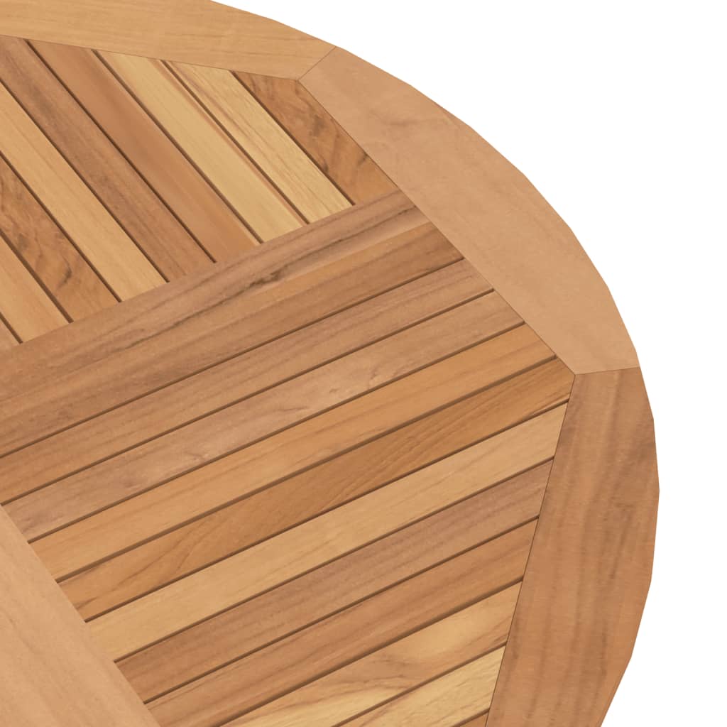 vidaXL Mesa de jardín plegable madera maciza de teca Ø 110x75 cm