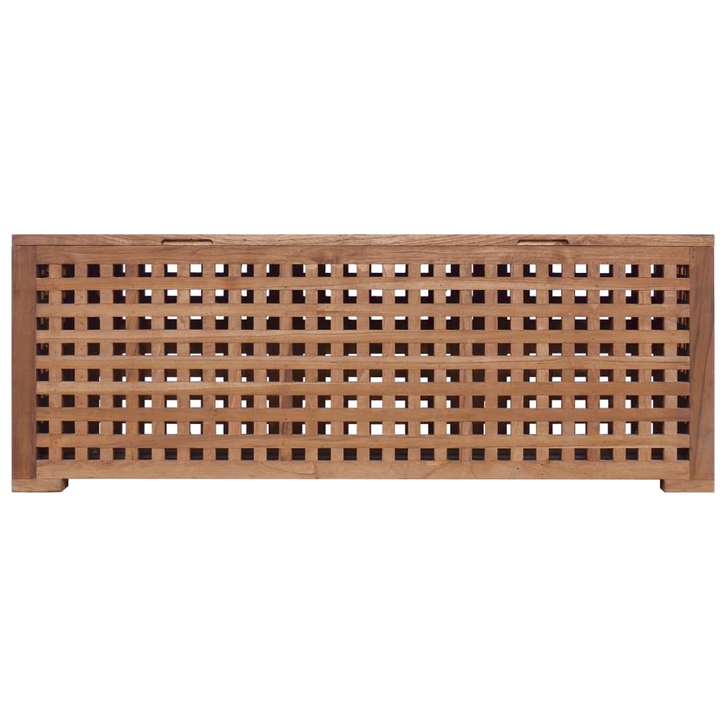 vidaXL Caja de cuerda de madera maciza de teca 110x40x40 cm