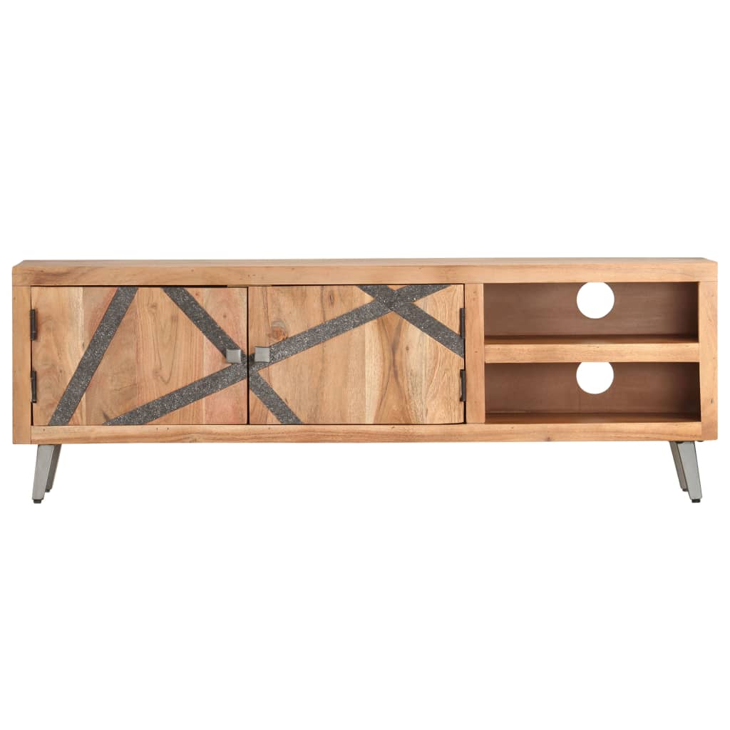 vidaXL Mueble para TV de madera maciza de acacia 120x30x40 cm