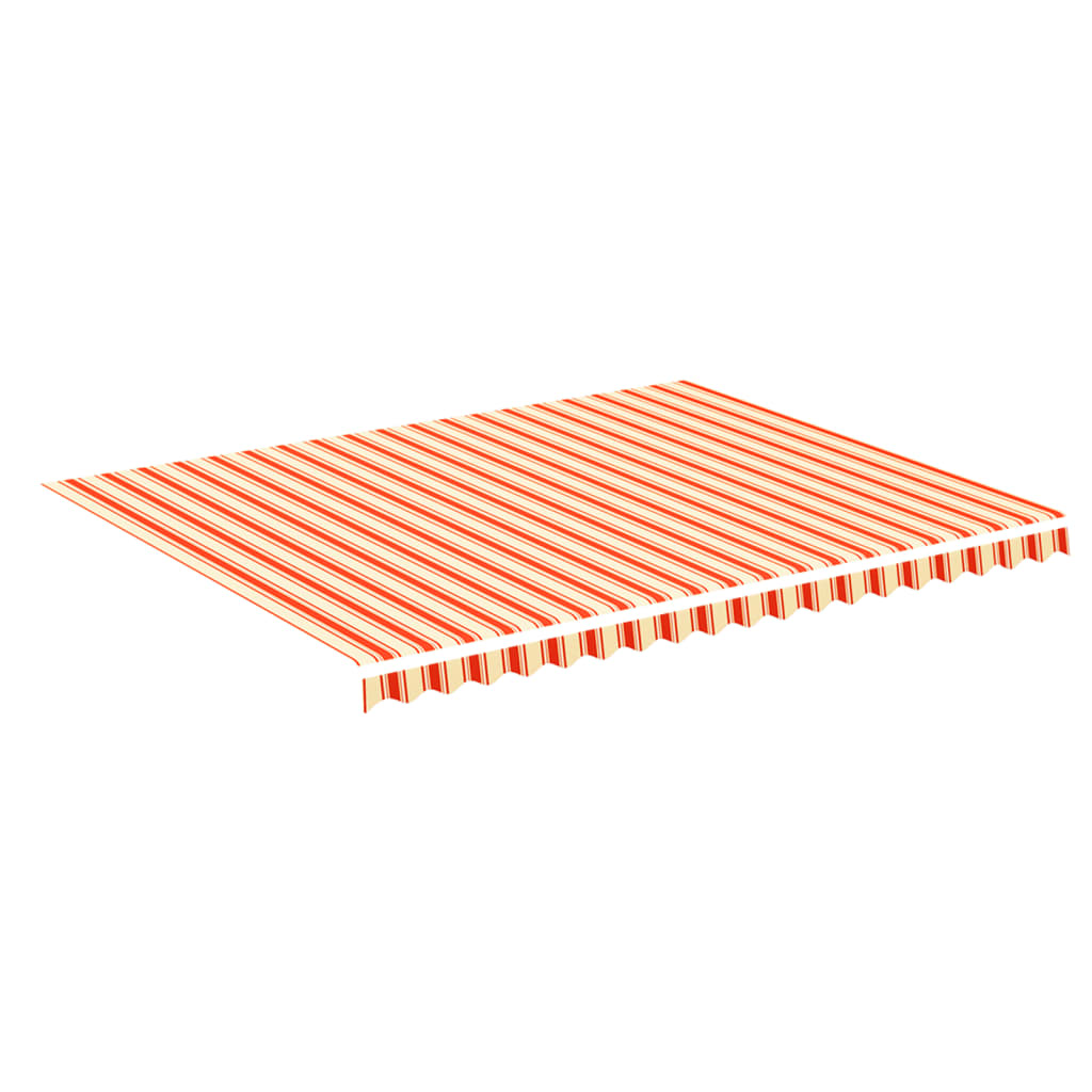 vidaXL Tela de repuesto para toldo amarillo y naranja 4,5x3,5 m